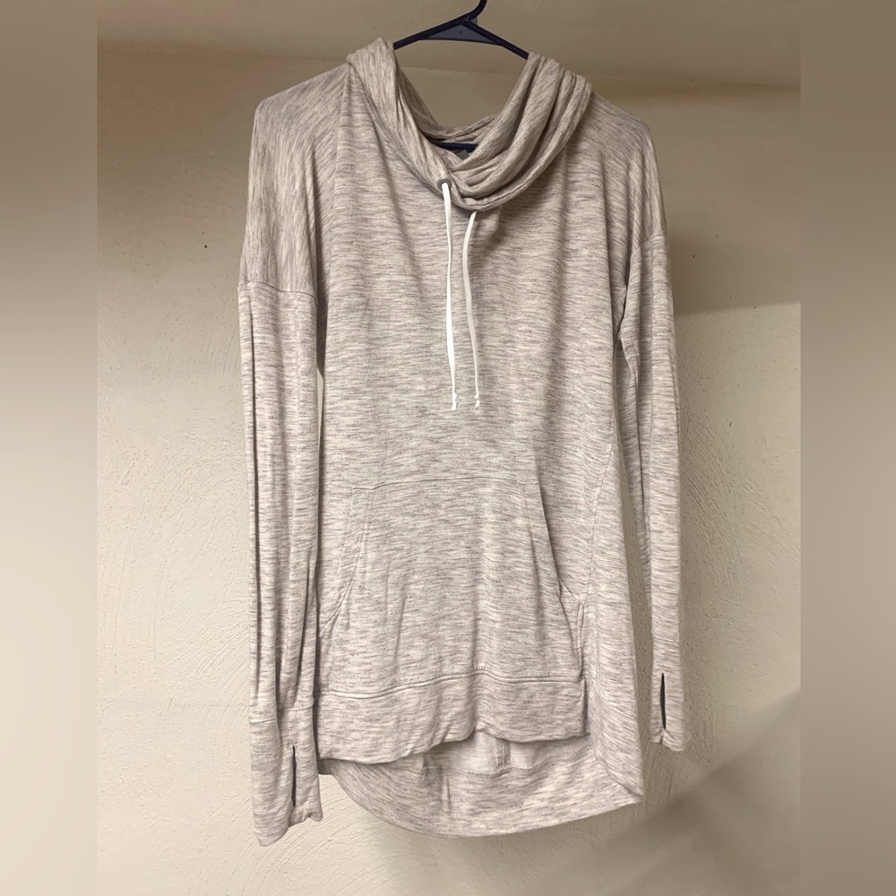 Athleta Long Gray Sweatshirt with Drawstrings - Women’s Small